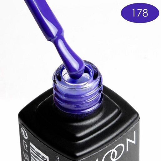 Гель-лак MOON FULL color Gel polish №178 (персидский синий, эмаль), 8 мл