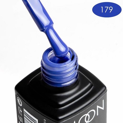 Гель-лак MOON FULL color Gel polish №179 (волошковий, емаль), 8 мл