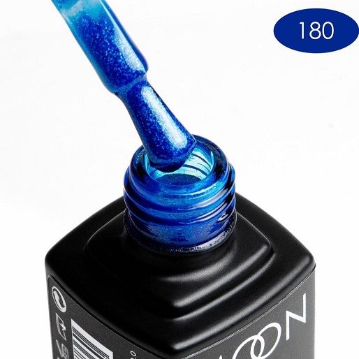 Гель-лак MOON FULL color Gel polish №180 (сверкающий кобальт, эмаль), 8 мл