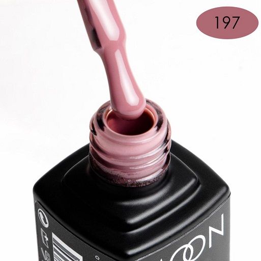 Гель-лак MOON FULL color Gel polish №197 (пильна троянда, емаль), 8 мл