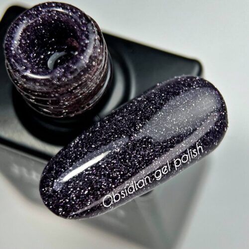 Гель-лак Nailsoftheday Obsidian  графітово-фіолетовий  світловідбиваючий, 10мл