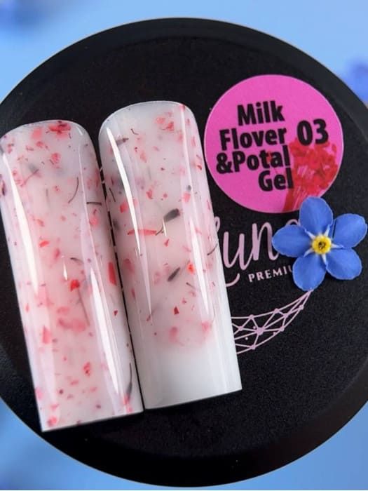 Гель Miss Luna з поталью і сухоцвітами Milk Flower & Potal Gel 03