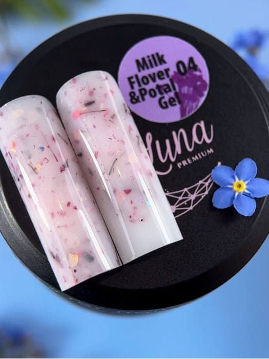 Гель Miss Luna з поталью і сухоцвітами Milk Flower & Potal Gel 04