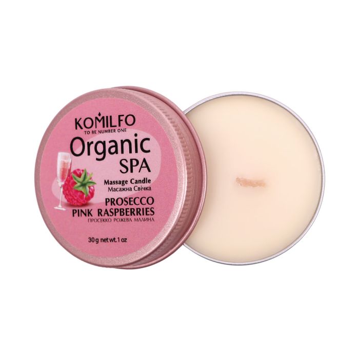 Масажна свічка Komilfo Massage Candle Pink Raspberries, 30 г