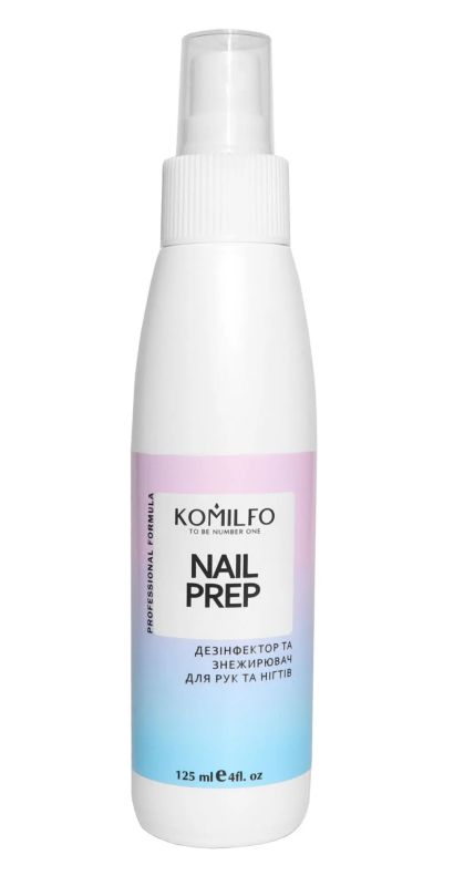 Komilfo Nail Prep  дезинфектор и обезжириватель для ногтей, 125 мл
