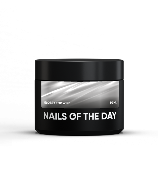 Глянцевий топ з NAILSOFTHEDAY Glossy top wipe з липким шаром, без уф-фільтрів, 30мл