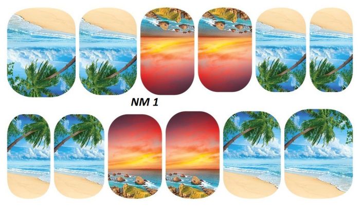 Слайдер для дизайна ногтей водный NM1