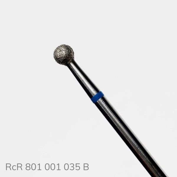 Фреза алмазная RCR шар синий 3,5мм 801-001-035B