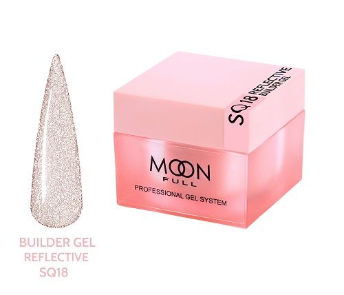 Cвітловідбиваючий гель Moon Full Reflective Builder Gel 018, 30мл