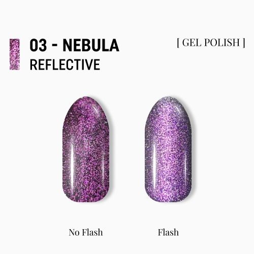 Світловідбивний гель-лак Adore котяче око Reflective Z-03 рожевий, 8мл
