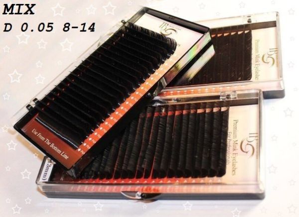 Ресницы I-Beauty D-0.5 микс 8-14мм