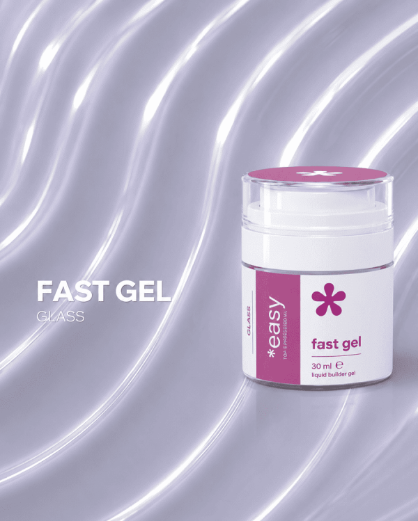 Рідкий моделюючий гель Easy Fast Gel Glass прозорий, 30 мл