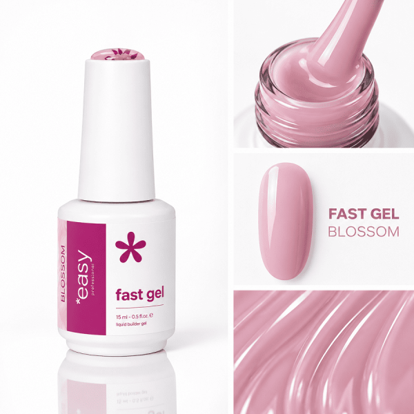 Рідкий моделюючий гель Fast Gel Easy  Blossom ніжно-рожевий, 15 мл