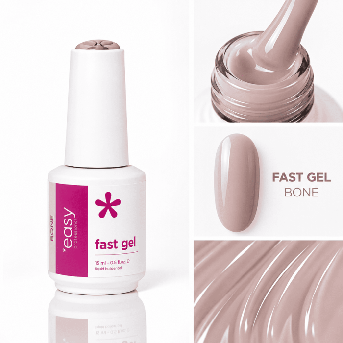 Рідкий моделюючий гель Fast Gel Easy Bone світлий нюдовий, 15 мл