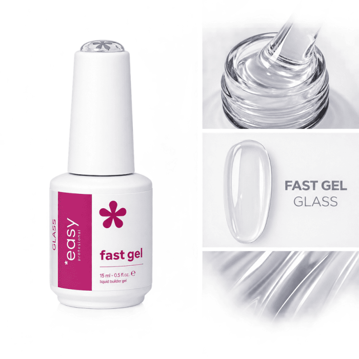 Жидкий моделирующий гель Fast Gel Easy Glass прозрачный, 15 мл