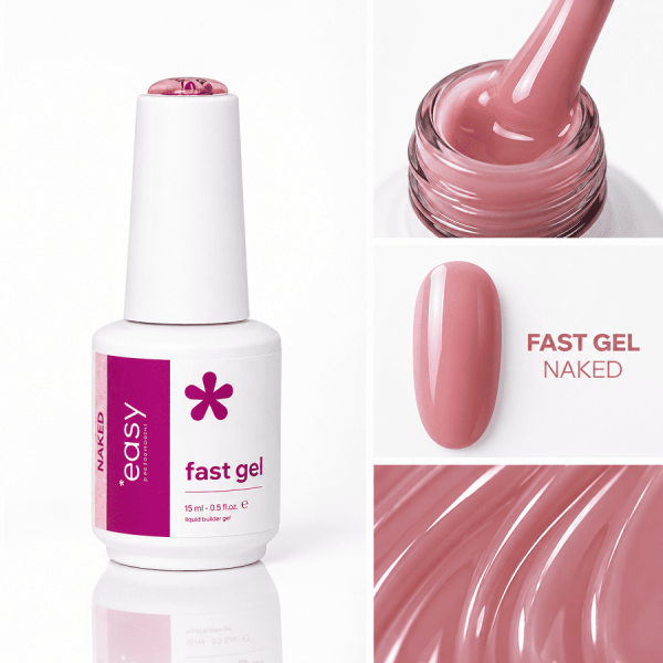 Рідкий моделюючий гель Fast Gel Easy  Naked нюдовий, 15 мл