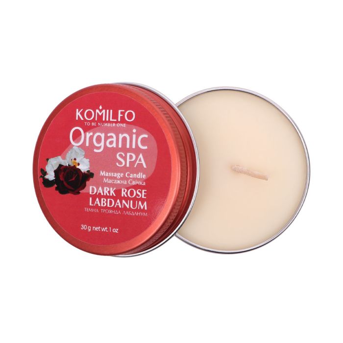 Массажная свеча Komilfo Massage Candle Dark Rose Labdanum, 30 г