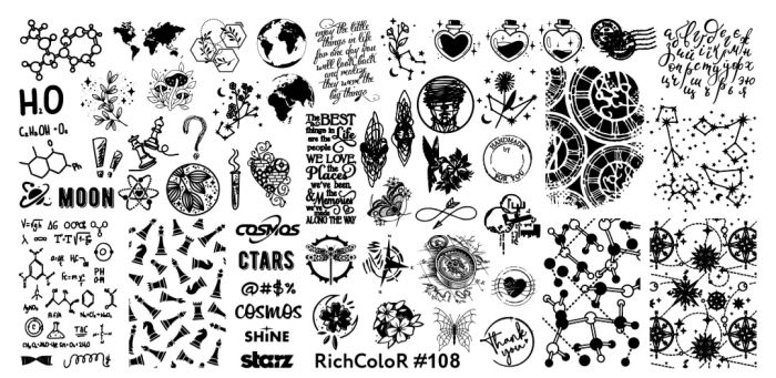 Пластина для стемпінга RichColor 108