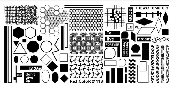 Пластина для стемпинга RichColor 118