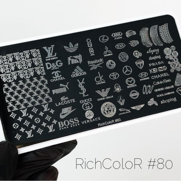 Пластина для стемпинга RichColor 80