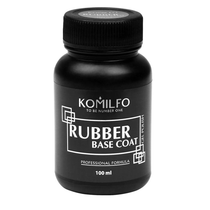 База Komilfo Rubber Base Coat  каучуковая база для гель-лака без кисточки, 100 мл