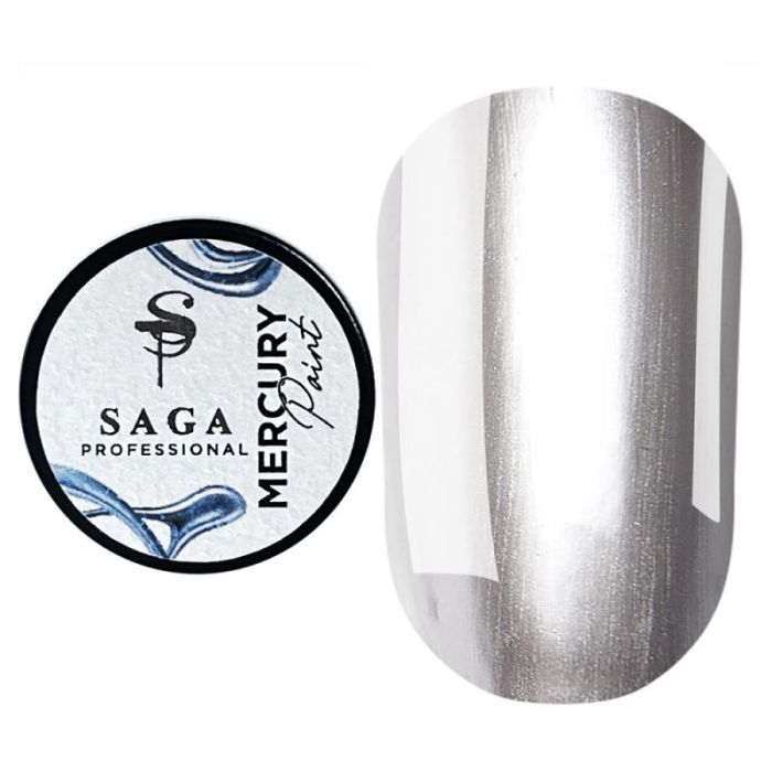 Металева срібна фарба SAGA professional  MERCURY paint