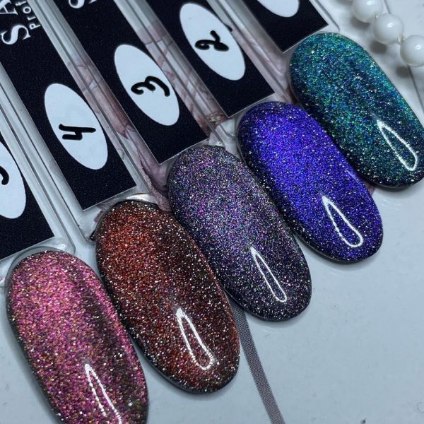 Гель-лак Світловідбиваючий Кішка Хамелеон saga Chameleon Cat Eye 8мл