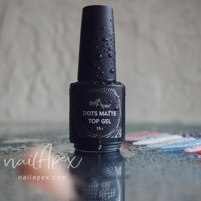 Nailapex DOTS MATTE Top Gel Матовий Топ краплений 15мл