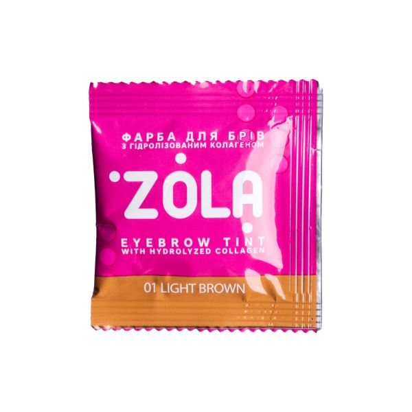 Краска для бровей с коллагеном в саше Zola Eyebrow Tint With Collagen 5ml 01 Light Brown