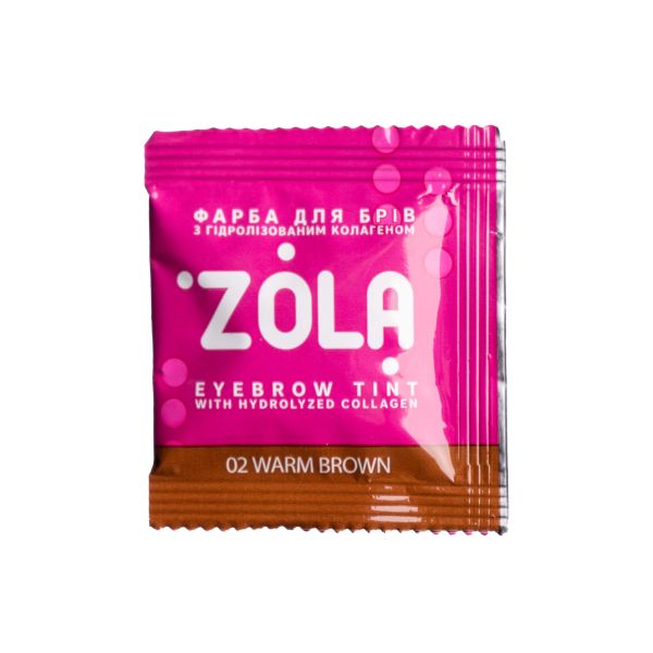 Краска для бровей с коллагеном в саше  Zola Eyebrow Tint With Collagen 5ml 02 Warm Brown