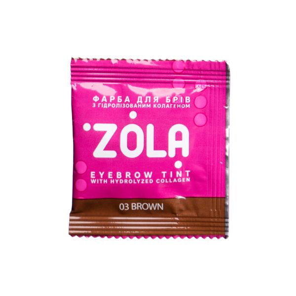 Краска для бровей с коллагеном в саше Zola Eyebrow Tint With Collagen 5ml 03 Brown