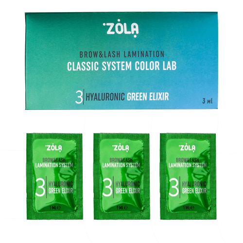 Склад для ламінування 03 ZOLA Color Lab Hyaluronic Green Elixir саше