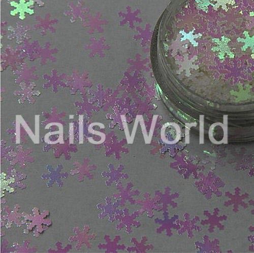 Сніжинки Nails Worl №002