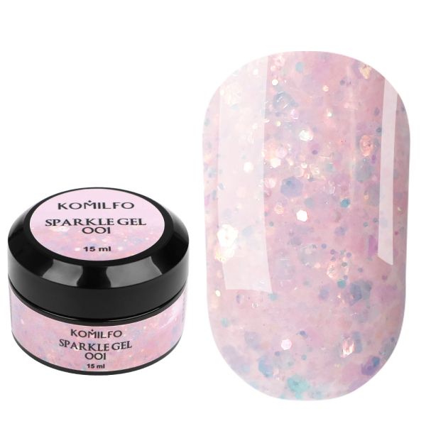 Моделирующий гель Komilfo Sparkle Gel 01, 15г