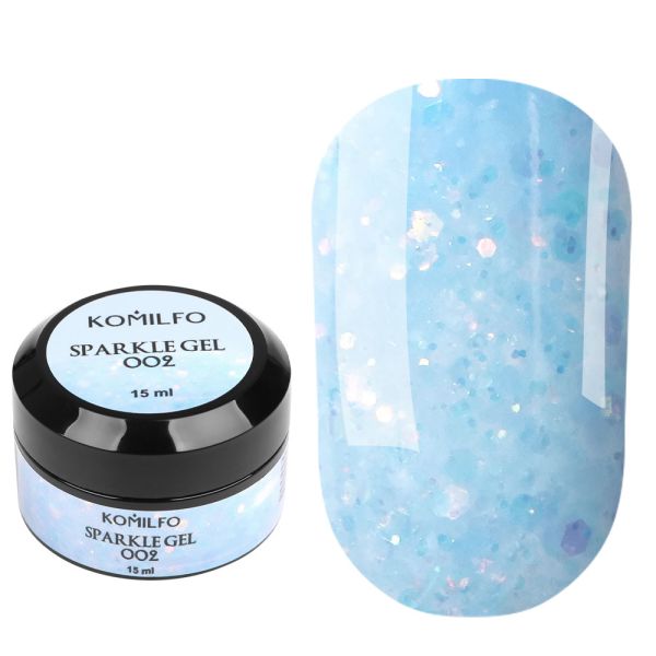 Моделирующий гель Komilfo Sparkle Gel 02, 15г