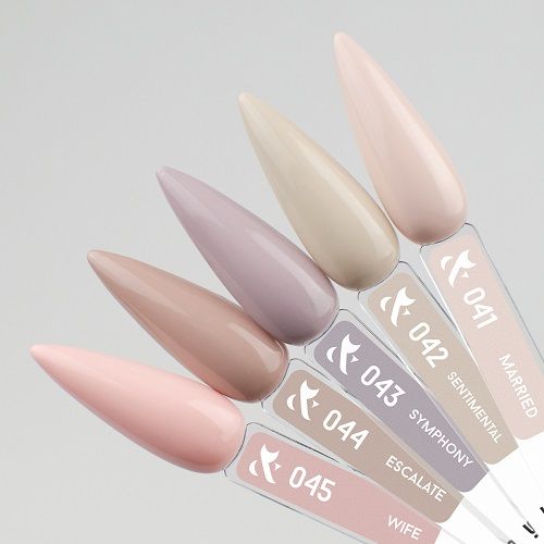 Гель-лак F.O.X Spectrum Gel Vinyl № 044 Escalate (нюд, емаль), 7 мл