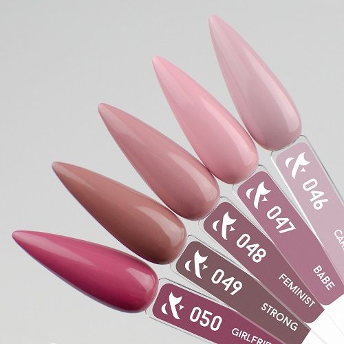 Гель-лак F.O.X Spectrum Gel Vinyl № 048 Feminist (темний бежево-рожевий, емаль), 7 мл