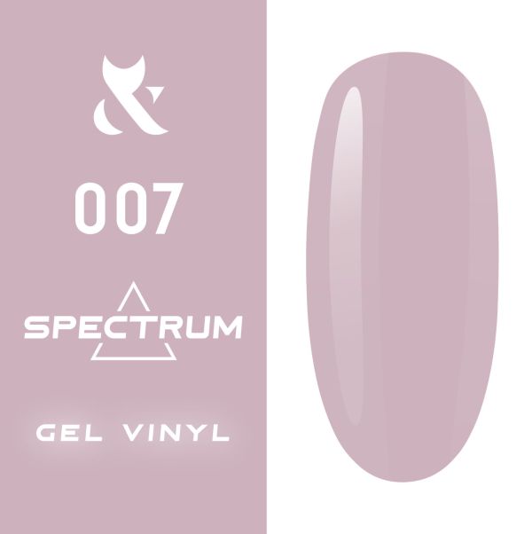 Гель-лак F.O.X Spectrum № 007 (блідо-рожево-бузковий, емаль), 7 мл