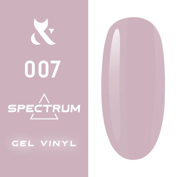 Гель-лак F.O.X Spectrum № 007 (блідо-рожево-бузковий, емаль), 7 мл