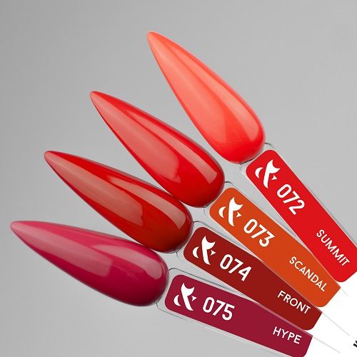 Гель-лак F.O.X Spectrum Gel Vinyl № 072 Summit (алий, емаль), 7 мл
