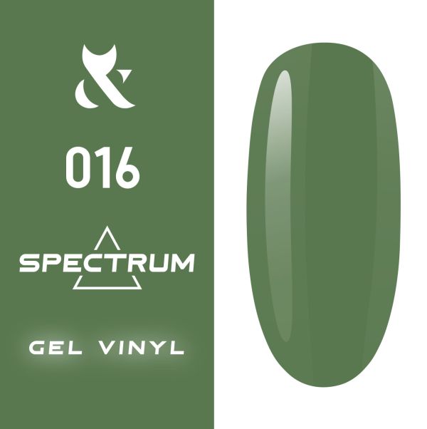 Гель-лак F.O.X Spectrum № 016 (насичений зелений, емаль), 7 мл