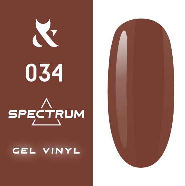 Гель-лак F.O.X Spectrum № 034 (темно-терракотовый, эмаль), 7 мл