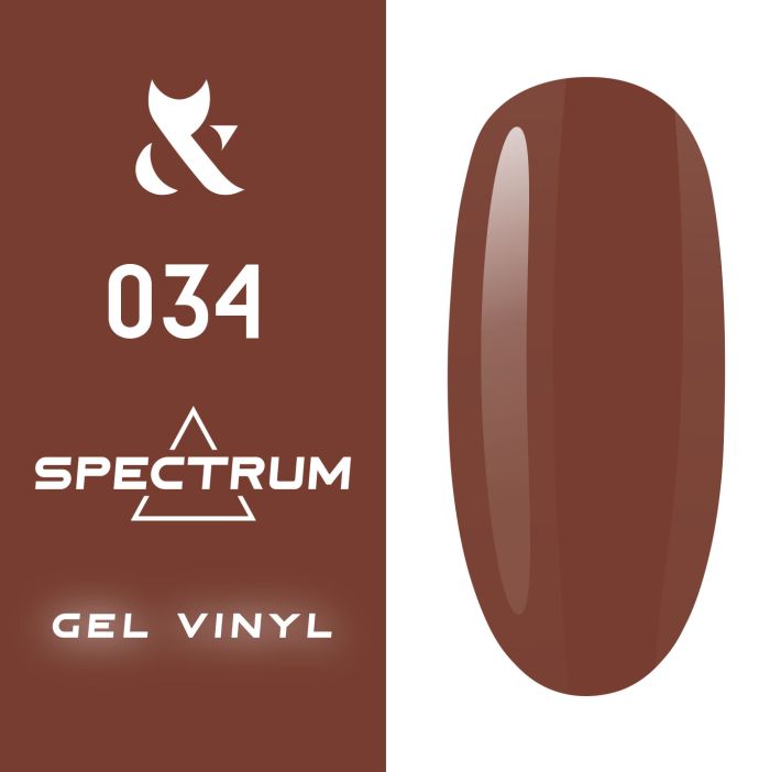 Гель-лак F.O.X Spectrum № 034 (темно-теракотовий, емаль), 7 мл