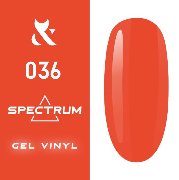 Гель-лак F.O.X Spectrum № 036 (красно-оранжевый, неоновый), 7 мл
