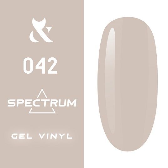 Гель-лак F.O.X Spectrum Gel Vinyl № 042 Sentimental (бежево-серый, эмаль), 7 мл