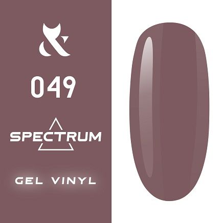 Гель-лак F.O.X Spectrum Gel Vinyl № 049 Strong (коричневый, эмаль), 7 мл