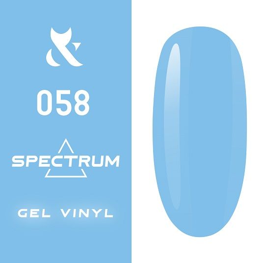 Гель-лак F.O.X Spectrum Gel Vinyl № 058 Circus (голубой, эмаль), 7 мл