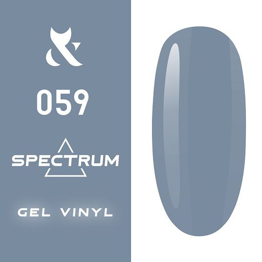 Гель-лак F.O.X Spectrum Gel Vinyl № 059 Lyrilac (сіро-бузковий, емаль), 7 мл