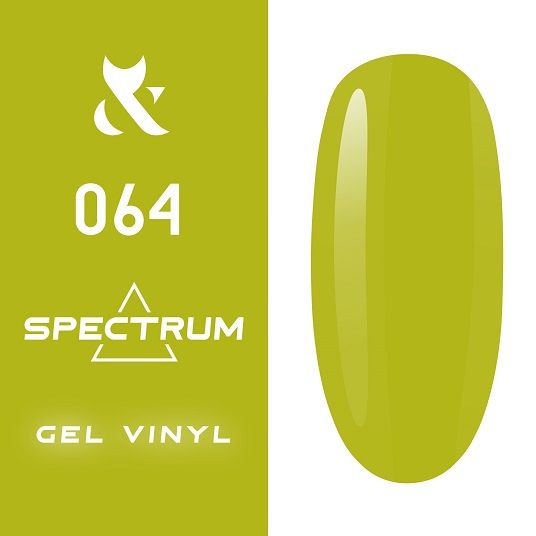 Гель-лак F.O.X Spectrum Gel Vinyl № 064 Vogue (лаймовый, эмаль), 7 мл