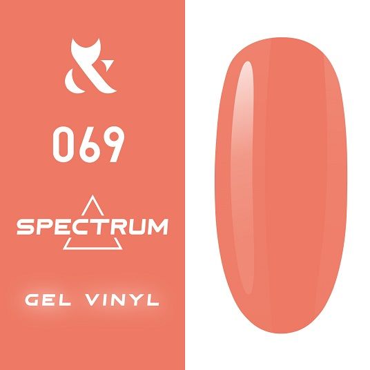 Гель-лак F.O.X Spectrum Gel Vinyl № 069 Ballerina (оранжево-персиковый, эмаль), 7 мл